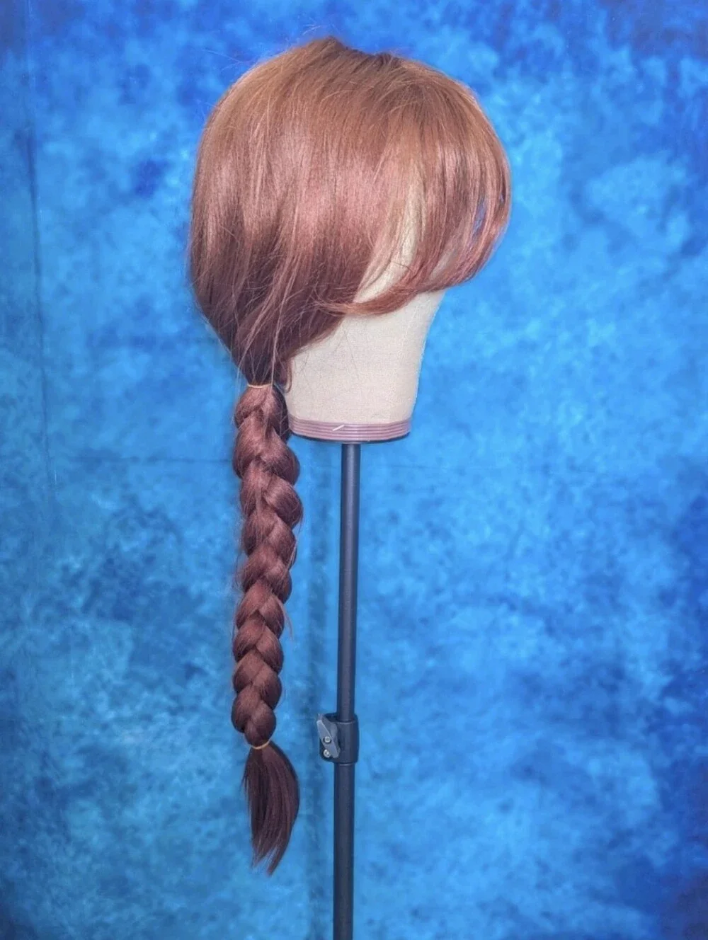 Yargel Red Long Braided Synthetic Wig Auburn NIB Ogre Princess Style